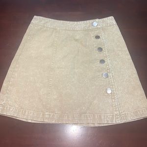 tan jean skirt